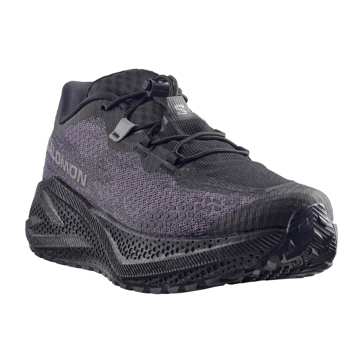 Salomon Aero Glide 4 GRVL in Schwarz – schräg von vorne