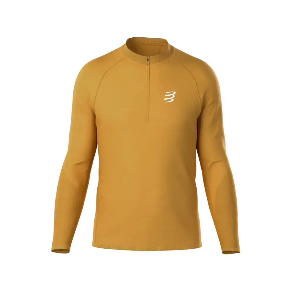 Compressport Merino Half-Zip Longsleeve Heren | trrail.com