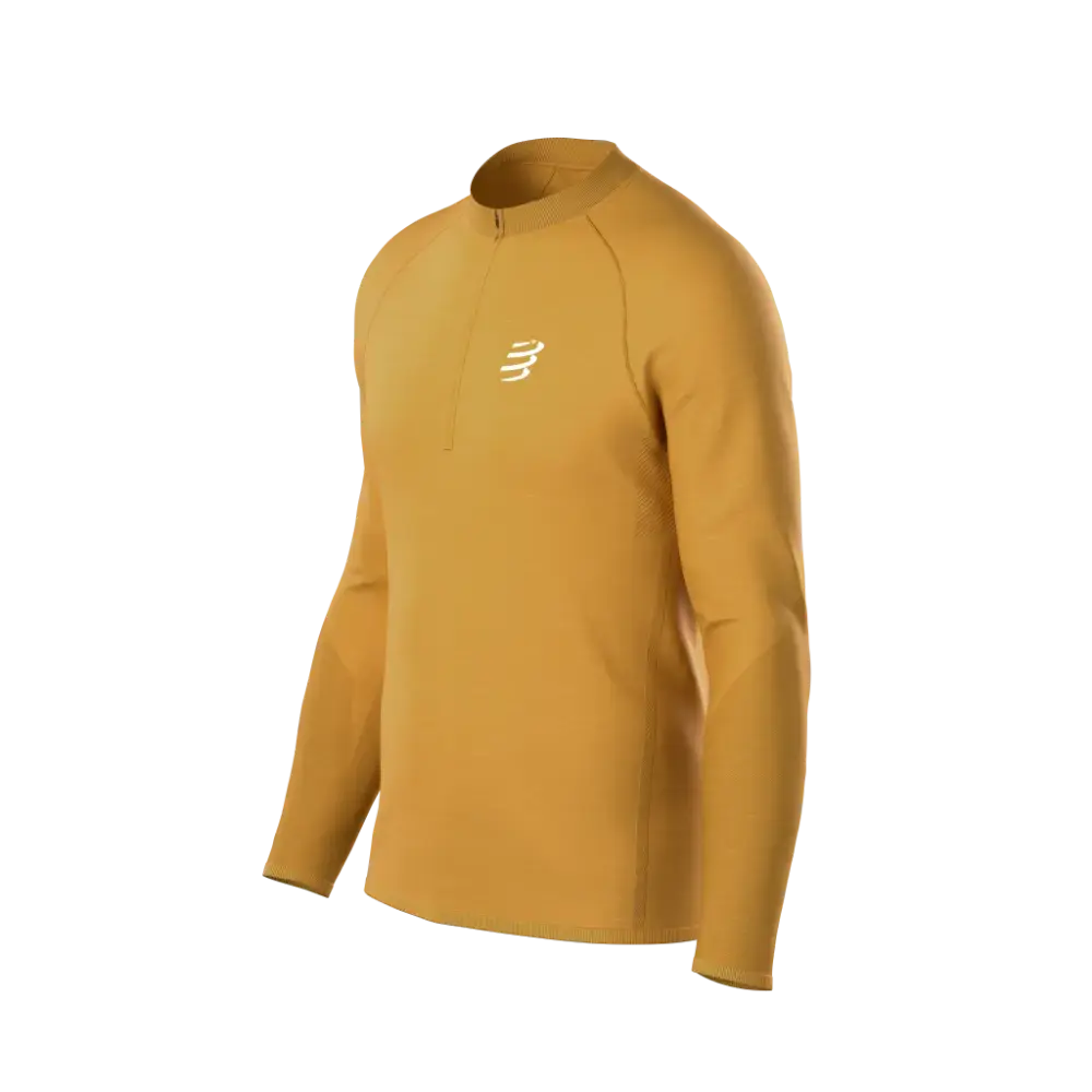 Compressport Merino Half-Zip Longsleeve Heren | trrail.com