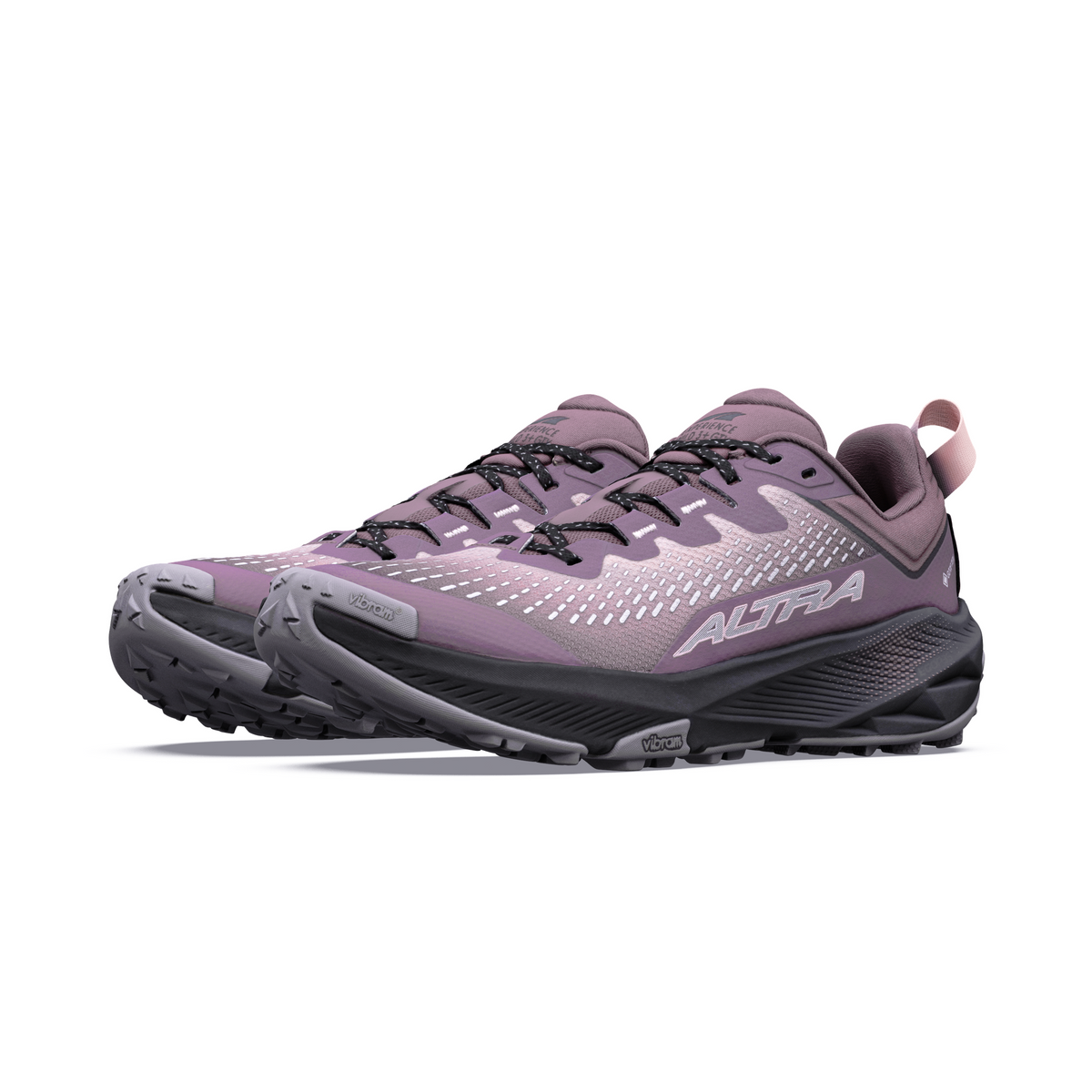 Altra Experience Wild 3+ GTX Dames in paars – paar schuin van voren