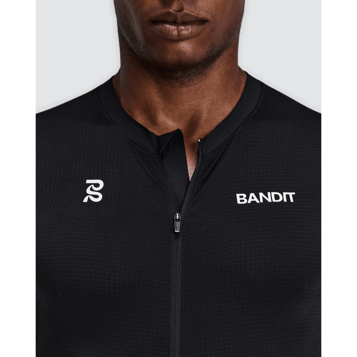 Bandit Geomesh 2-Way Zip Run Top Heren | trrail.com