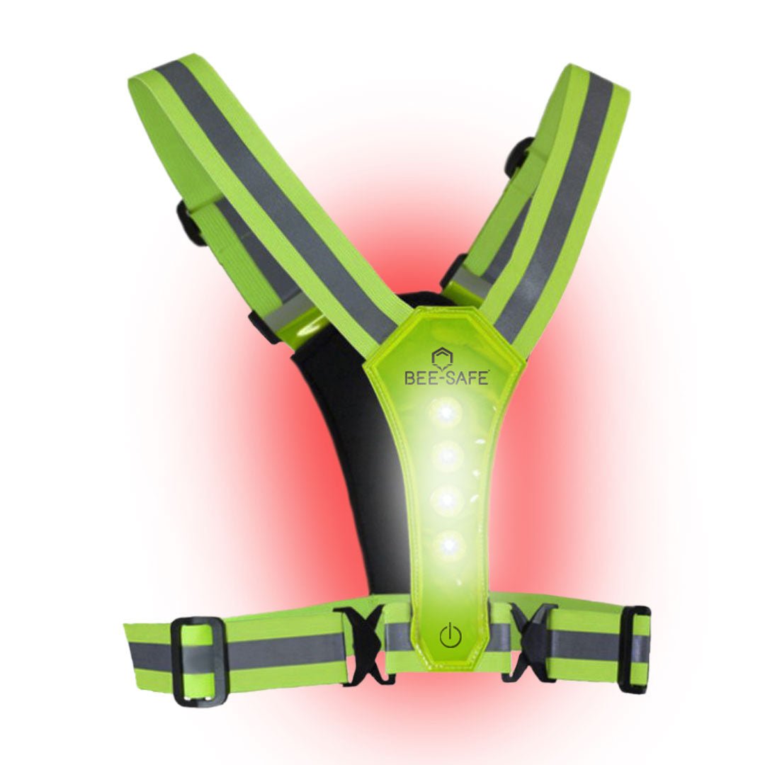 Bee Safe | Led Harness USB-C met Phone-Pocket | Reflectievest | trrail.com