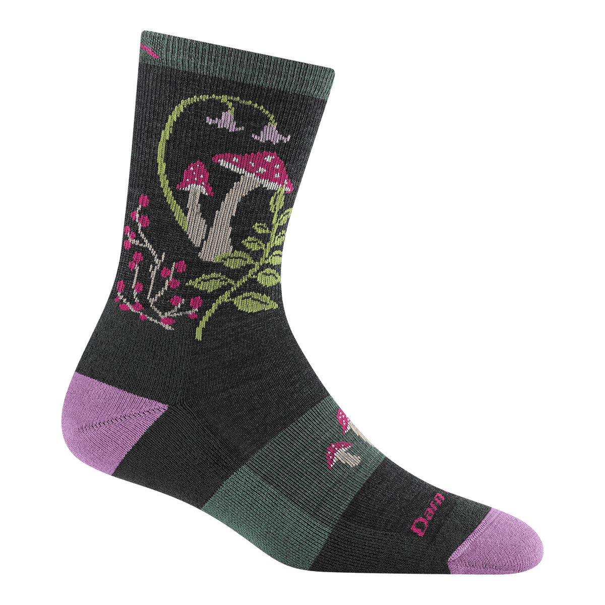 Darn Tough 5026 Mellow Mushrooms Micro Crew Dames | trrail.com