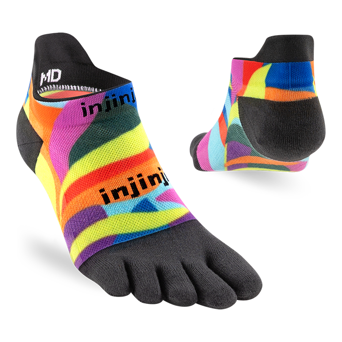 Injinji Run No-Show Lightweight Spectrum | trrail.com