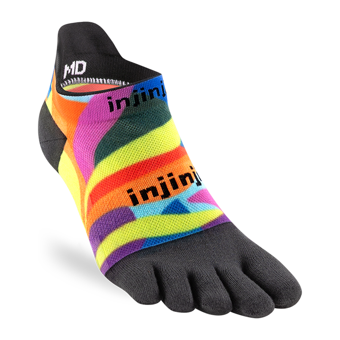 Injinji Run No-Show Lightweight Spectrum | trrail.com