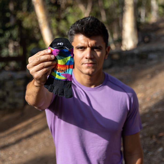 Injinji Run No-Show Lightweight Spectrum | trrail.com