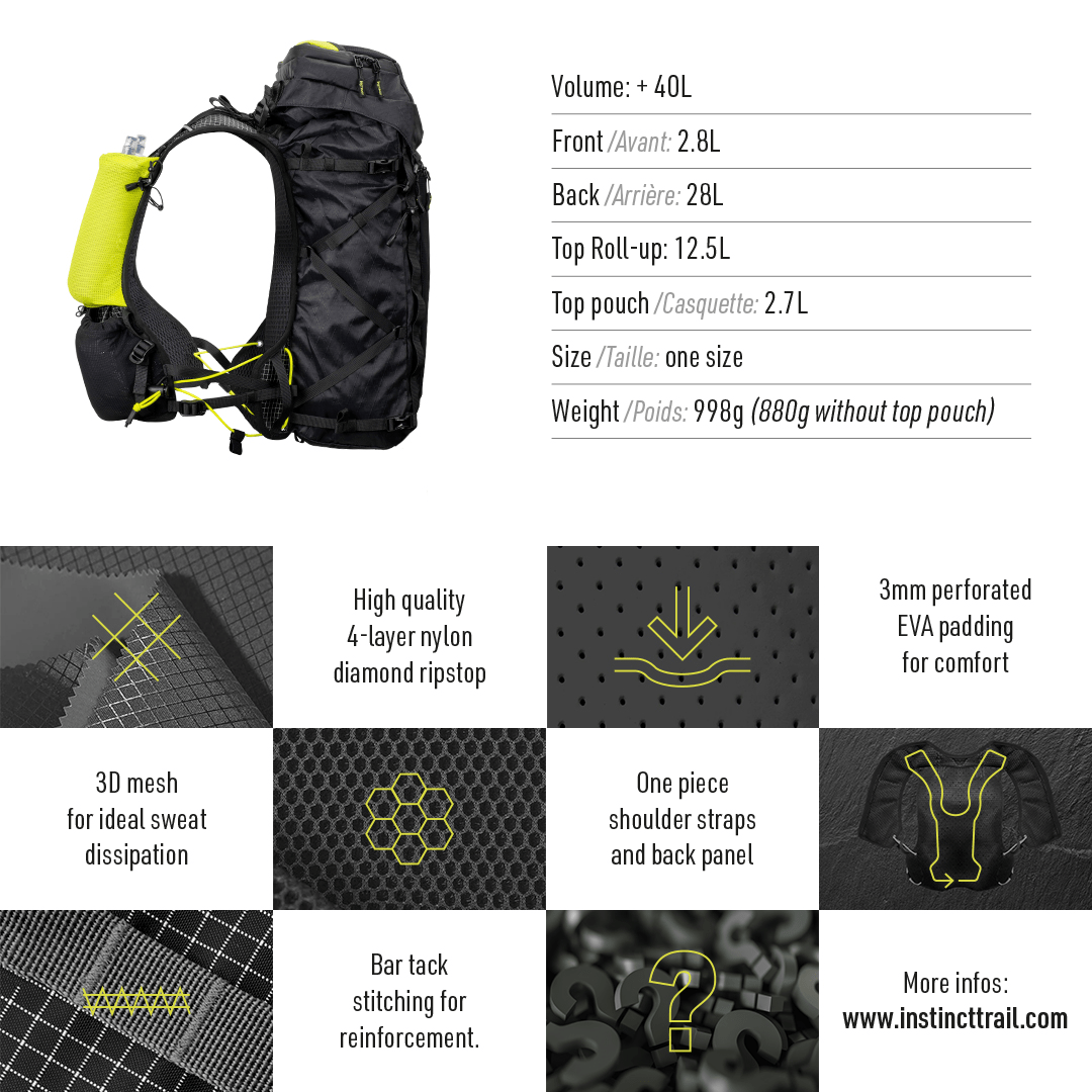 Instinct Trail | Alpi 40 L | Trail Pack | Zonder flessen | trrail.com