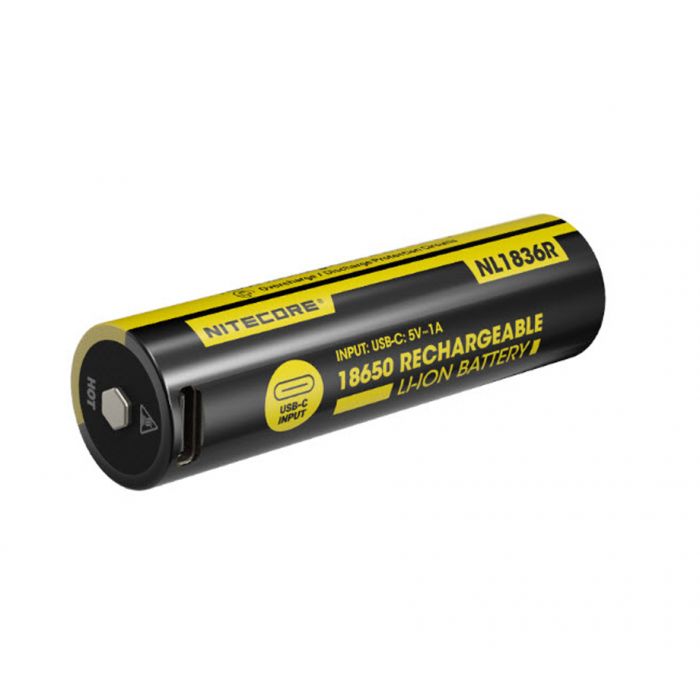 Nitecore | NL1836R | Accu 18650 | 3.6 Ah | USB-C Poort | trrail.com