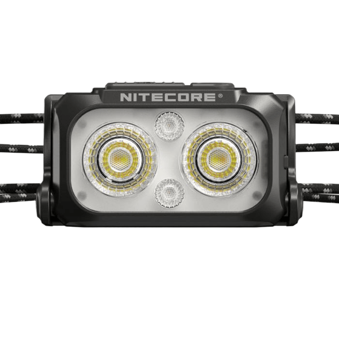 Nitecore NU25 MCT UL – Lampengehäuse mit zwei Linsen, Nahaufnahme