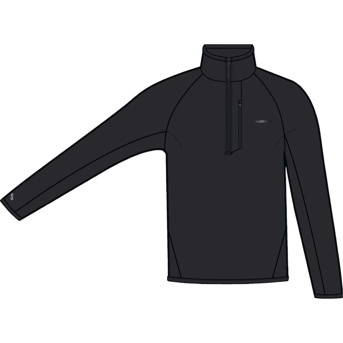 Salomon Essential Lightwarm Half Zip Heren | trrail.com