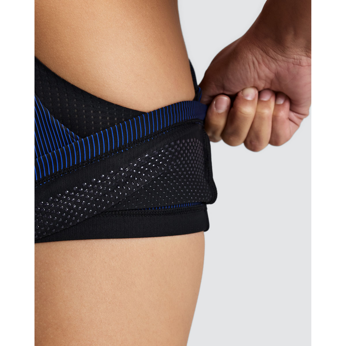 Bandit Striped Cadence Zip Front T-Back Race Crop Dames | trrail.com