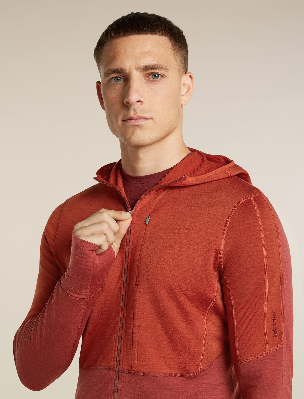 Icebreaker 200 RealFleece Descender Hoodie Heren | trrail.com
