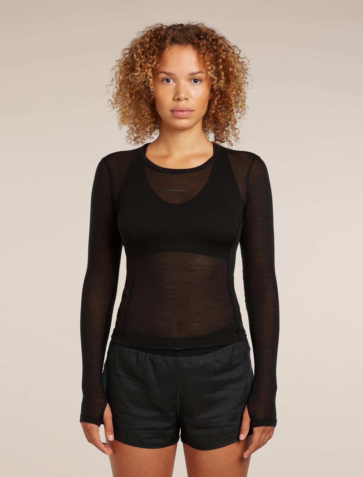 Icebreaker 75 Featherlight Longsleeve Dames | trrail.com