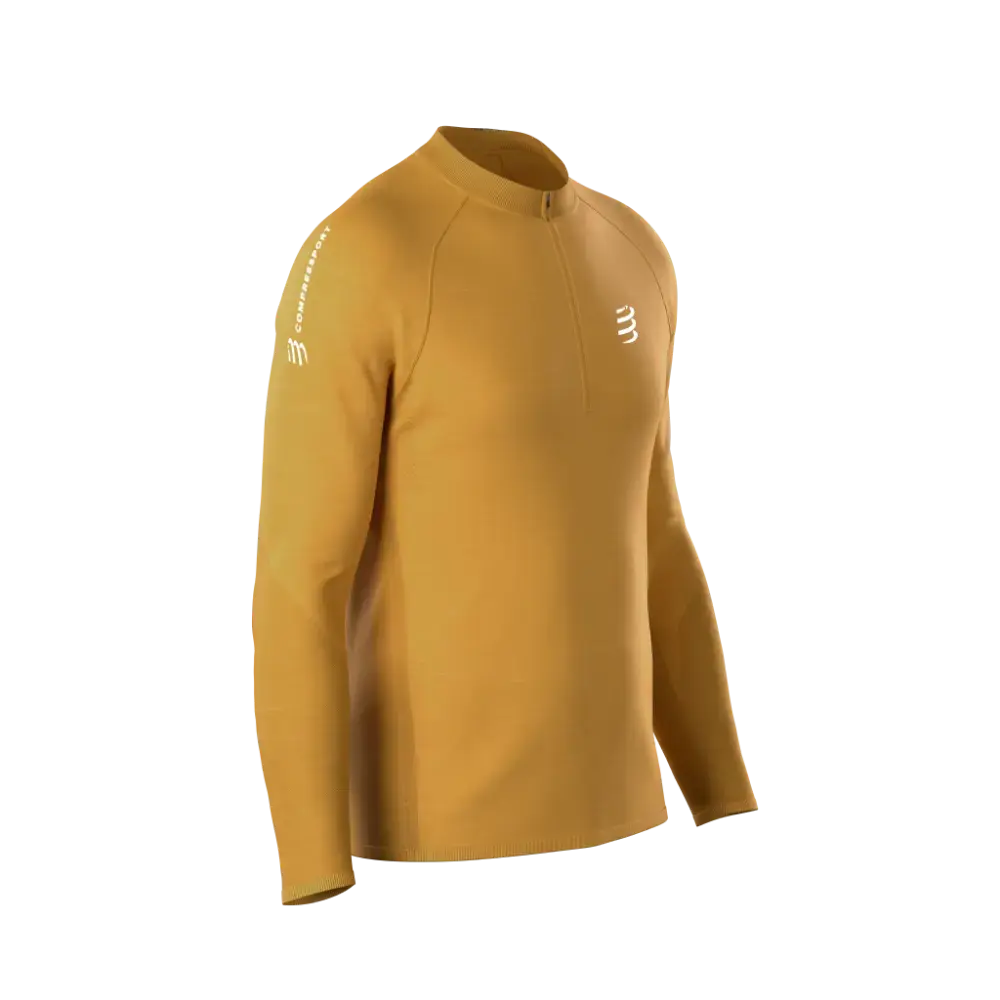 Compressport Merino Half-Zip Longsleeve Heren | trrail.com