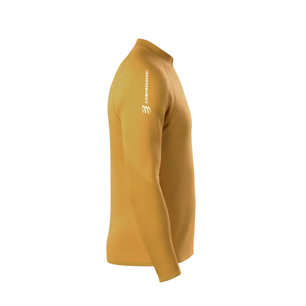 Compressport Merino Half-Zip Longsleeve Heren | trrail.com