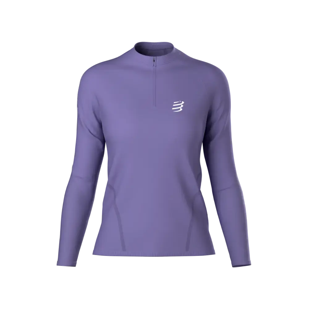 Compressport Merino Half-Zip Longsleeve Dames | trrail.com