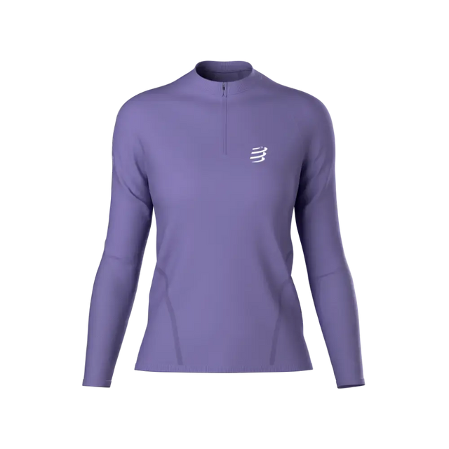 Compressport Merino Half-Zip Longsleeve Dames | trrail.com