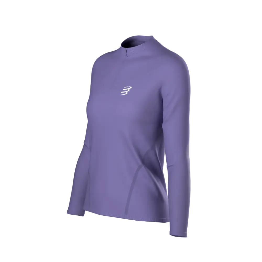 Compressport Merino Half-Zip Longsleeve Dames | trrail.com