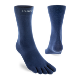 Injinji Everyday Crew Lightweight in Dunkelblau – Vorder- und Rückseite des Paars
