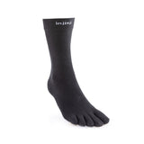Injinji Everyday Crew Lightweight in Schwarz – Seitenansicht der Zehensocke