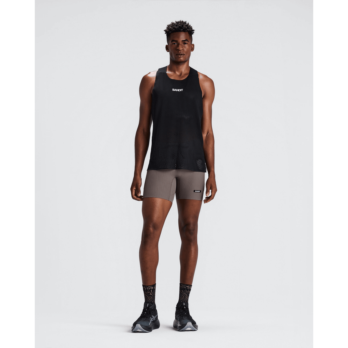 Bandit Striped Cadence Quarter Tights Heren - trrail.com