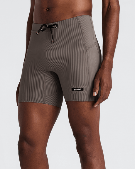 Bandit Striped Cadence Quarter Tights Heren - trrail.com