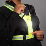 Bee Safe | Led Harness USB-C met Phone-Pocket | Reflectievest | trrail.com