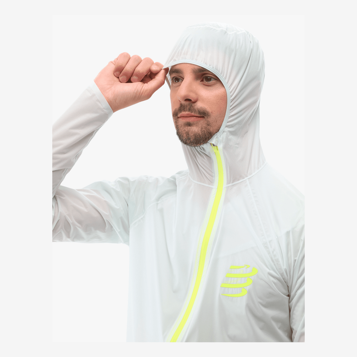 Compressport | Hurricane Waterproof Jacket 10/10 | 2.5-Laags Regenjas | Heren (10k) | trrail.com