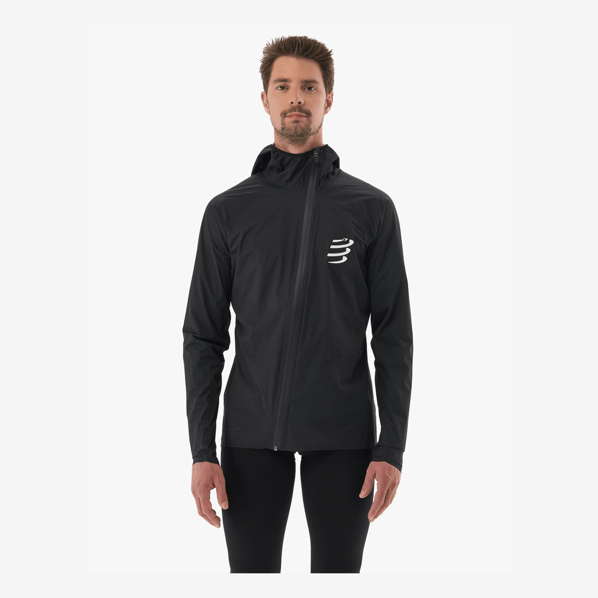Compressport | Hurricane Waterproof Jacket 10/10 | 2.5-Laags Regenjas | Heren (10k) | trrail.com