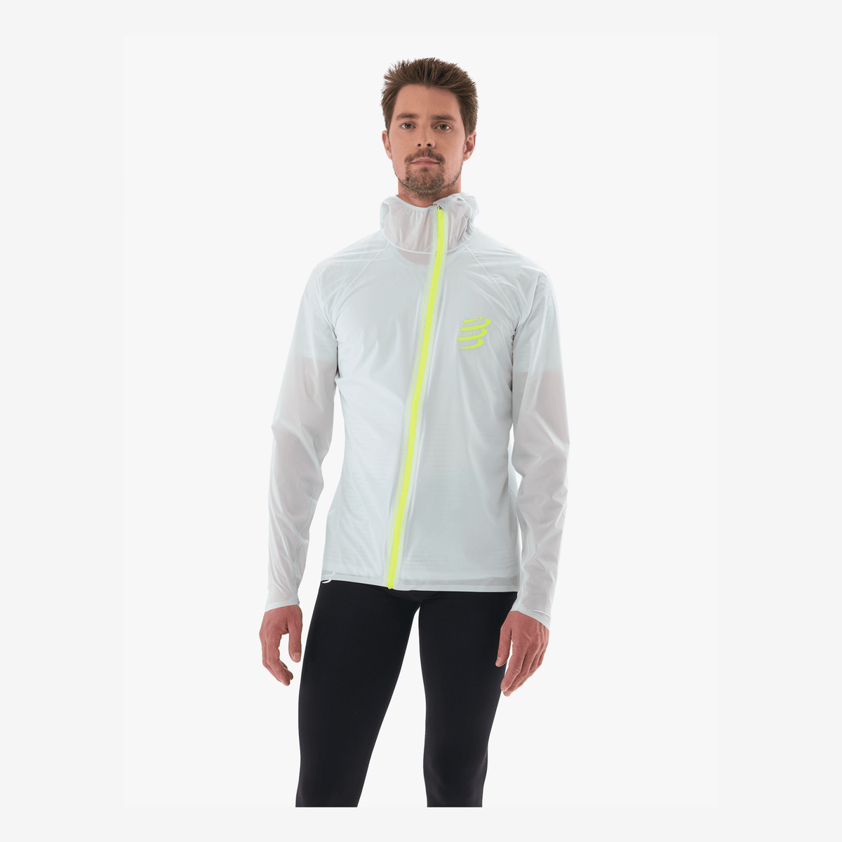Compressport | Hurricane Waterproof Jacket 10/10 | 2.5-Laags Regenjas | Heren (10k) | trrail.com