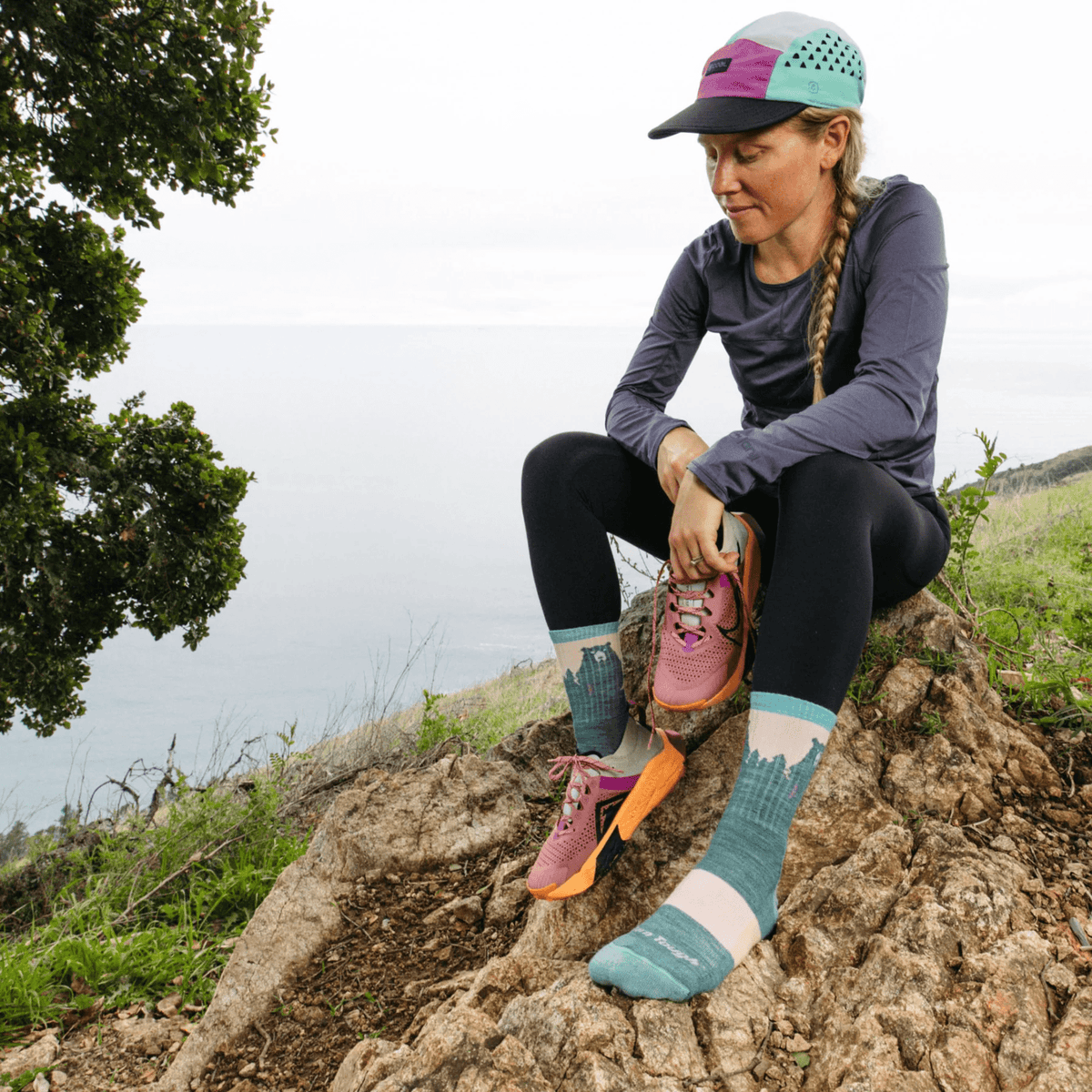 Darn Tough 1970 Bear Town Micro Crew Cushion Dames | trrail.com
