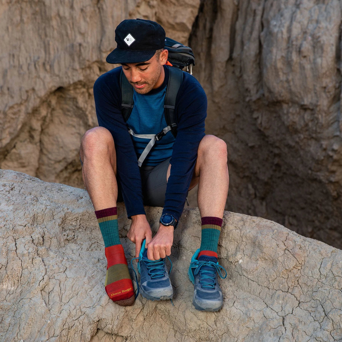 Darn Tough 1924 Heady Stripe Micro Crew Cushion Heren | trrail.com