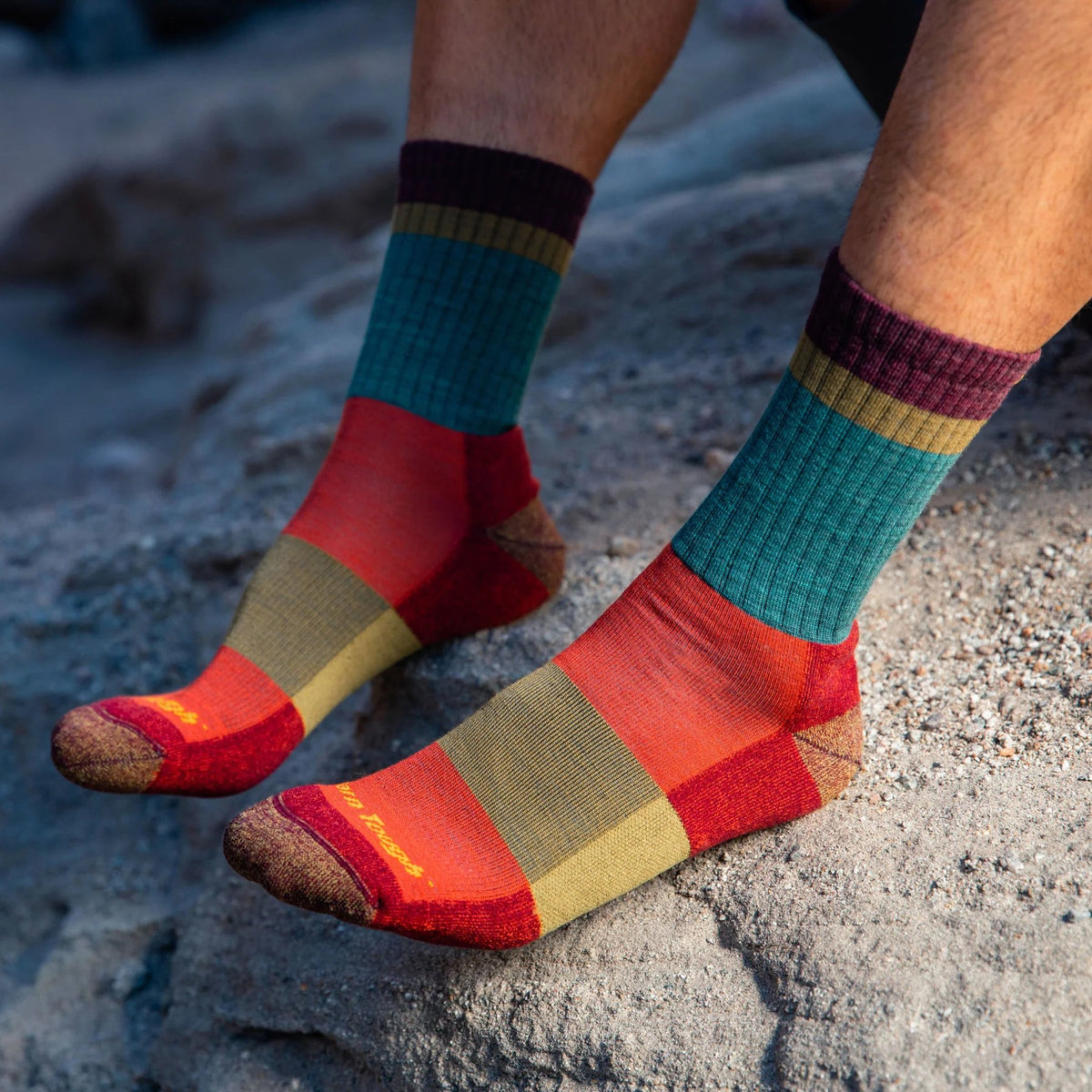 Darn Tough 1924 Heady Stripe Micro Crew Cushion Heren | trrail.com