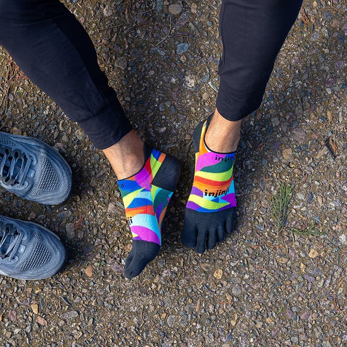 Injinji Run No-Show Lightweight Spectrum | trrail.com