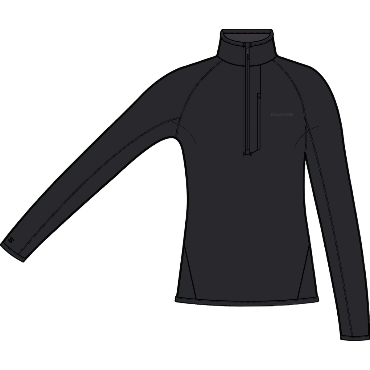 Salomon Essential Lightwarm Half Zip Dames | trrail.com