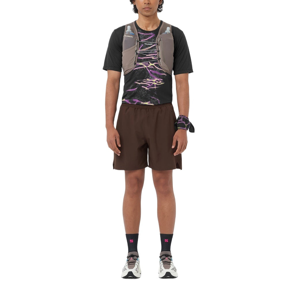 Salomon Shakeout Core Tee GFX Heren | trrail.com