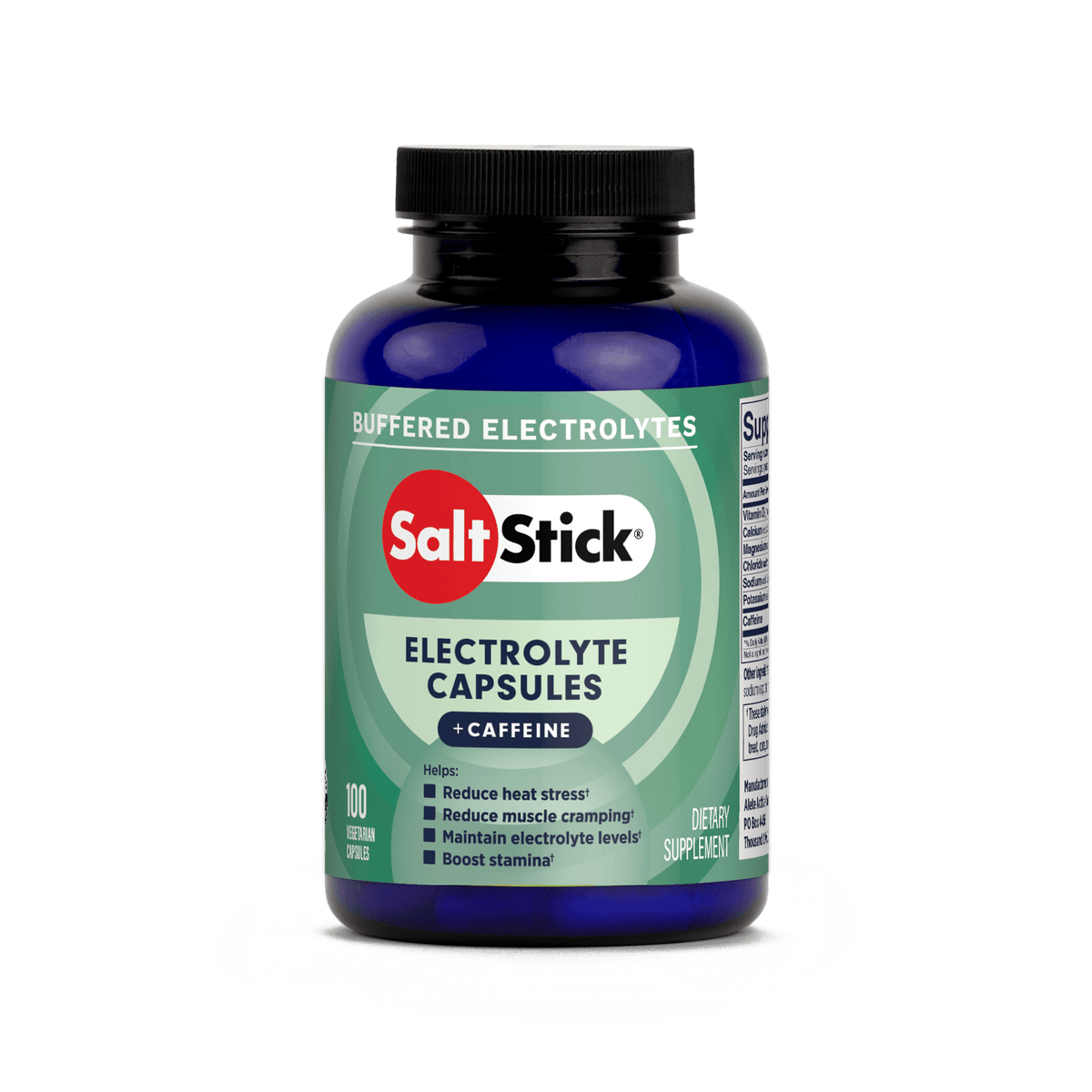 SaltStick | Elektrolyte Caps Plus | Met Caffeine (190mg Sodium) | trrail.com