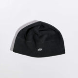 Våga Fleece Beanie in zwart – plat neergelegd zonder omslag