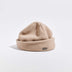 Våga Fleece Beanie in taupe – met omgeslagen rand, vooraanzicht