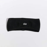 Våga Fleece Headband in Schwarz – flach liegend, Vorderansicht