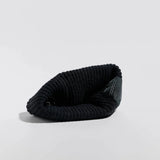Våga Midweight Beanie in Schwarz – Innenseite der Strickmütze
