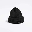 Våga Midweight Beanie in black – angled front view with Våga label