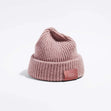 Våga Midweight Beanie in pink – angled front view with Våga label
